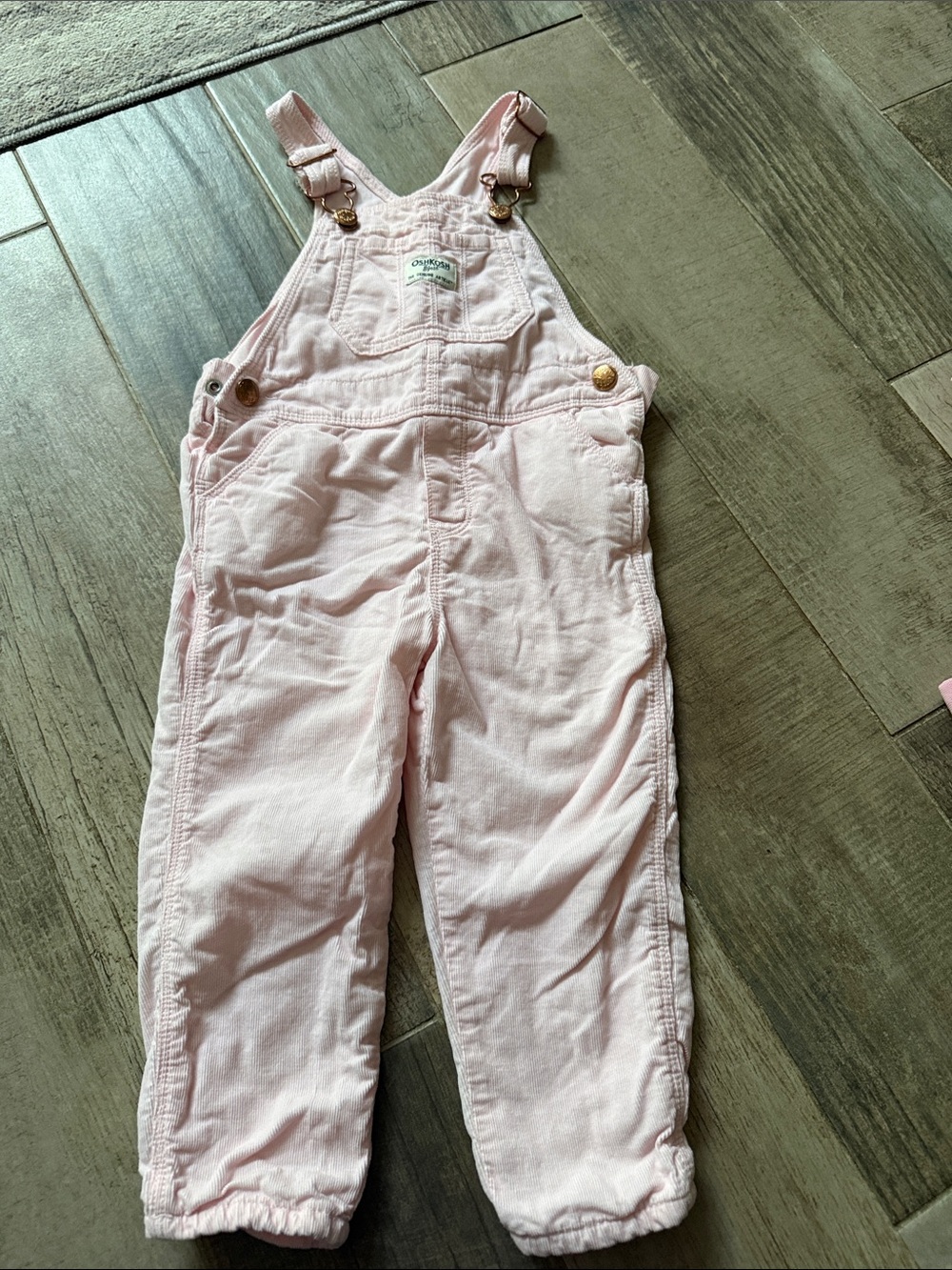 OshKosh B'gosh Light Pink Corduroy Overalls